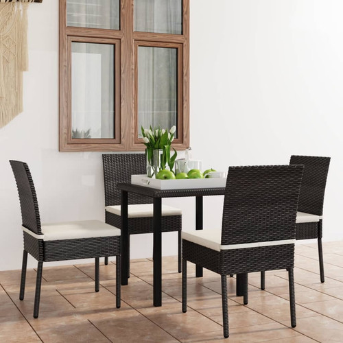Dining set black cream poly - dining,