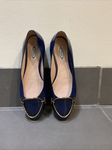 Dark blue glossy - blue, shoes