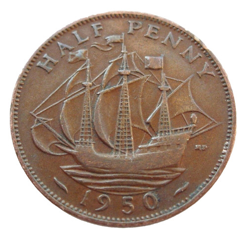 1950 half penny king - 1950,