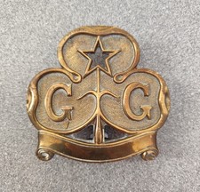 Rare Vintage 1920s-30s Girl Guides Brass Flag Pole Finial Topper