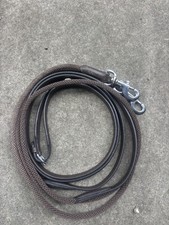 Rhinegold Leather And Rope Draw Reins Brown