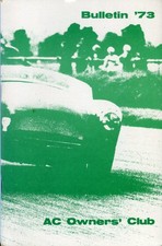 AC Owners' Club Review '73 1973 - 3000ME Ace Aceca Cobra COB1