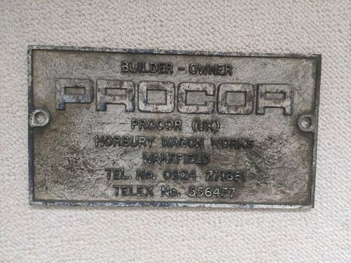 Procor alloy wagon plate - alloy,
