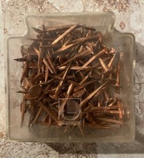 1" SOLID COPPER FINE CUT TACKS LARGE HEAD - APPROX 139g