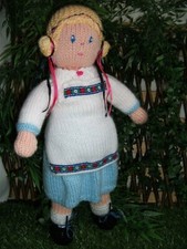 Hand-knitted Swiss Style Doll soft toy - 1903