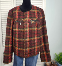 Chadwicks Burgundy Brown Plaid
