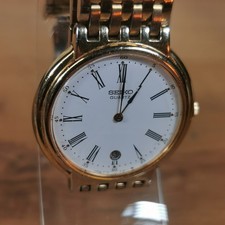 Seiko 5y39 8040 gold tone - b1,
