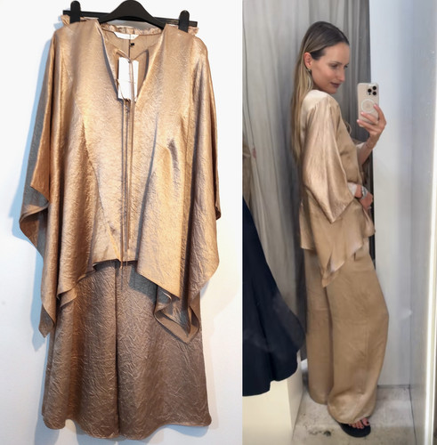 Zara satin kimono cape top - kimono,