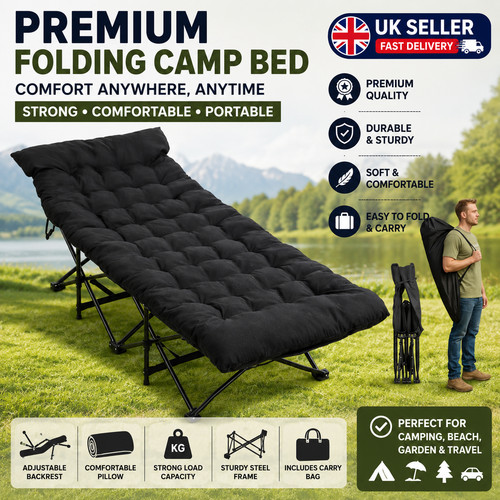 Folding camping cot bed - cot,