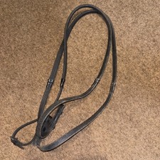  1/2 Rubber grip leather reins black  pony