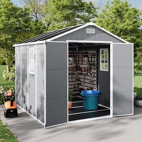 Grey plastic outdoor storage - grey,