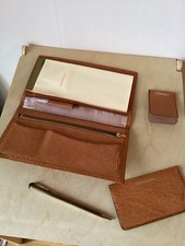 VINTAGE PIGSKIN WALLET/ NOTEPAD/ PENCIL/ ADDRESS BOOK & STAMP HOLDER / ZIP PART 