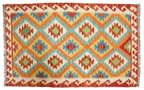 Brown bordered classic kilim - classic,