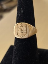 Antique 10k Gold Signet Ring