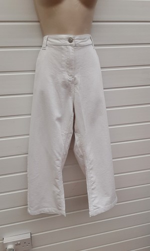 White denim trousers - denim, trousers,cropped