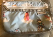 Le SportSac Cosmetic Travel Bag 2 Zippers Fifi Lapin Light Blue Day Dreaming NEW