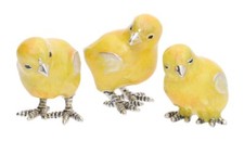 Saturno Sterling Silver and Enamel CHICKS  - Fully Hallmarked
