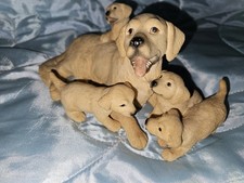 The Leonardo Collection Yellow Labrador Retriever Mother Puppies  Figurine 