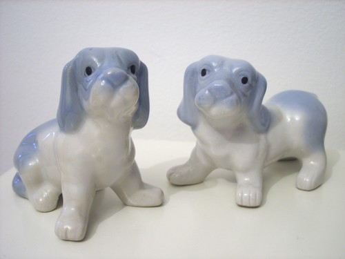 Vintage pair blue white - vintage,
