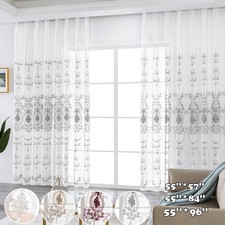 Pair Voile Sheer Curtains Yarn