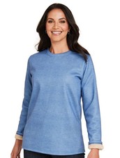 Ladies Thermal Fleece Lined Top Cosy Winter Jersey Soft Faux Fur Lining Stay