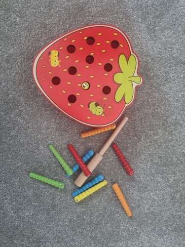 Wooden magnetic worm - worm, toy