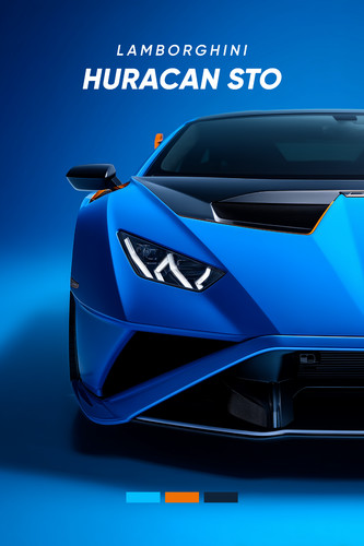 Lamborghini huracan sto - sto, blue