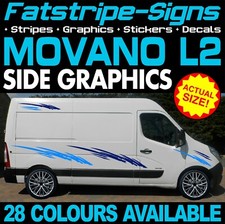 to fit VAUXHALL MOVANO L2 MWB GRAPHICS STICKERS STRIPES DECALS CAMPER VAN