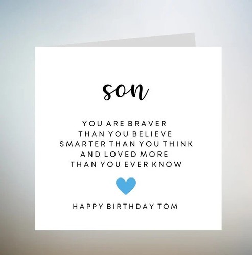 Personalised son birthday - son,
