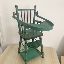 Vintage Wooden Dolls Highchair