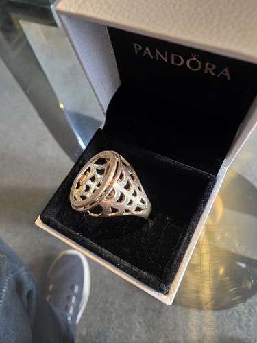 9ct gold half - gold, ring