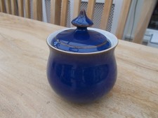 Denby Imperial Blue Sugar Bowl and Cover Sucrier  Never Used