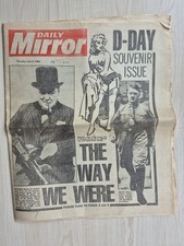 D-DAY - Daily Mirror UK Newspaper 40YEAR Souvenir Issue (7 JUNE 1984)  GOOD COND
