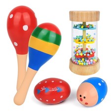 Wooden baby toys 5pcs - wooden,