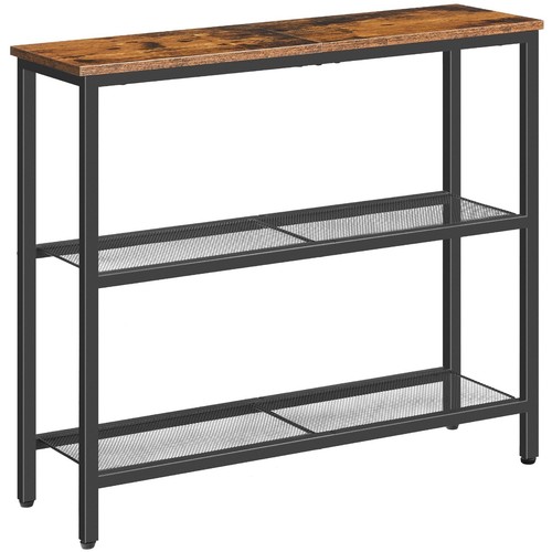 Rustic tier narrow console - rustic, 3-tier