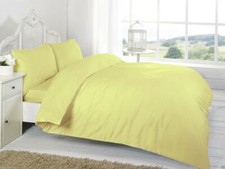 Plain Dyed Duvet Cover Polycotton Bedding Set Single Double King Super king Size