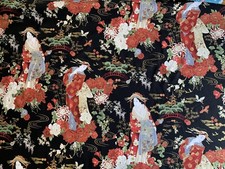 Japanese cotton fabric Geisha