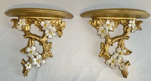 Syroco wood gold corbel - syroco,
