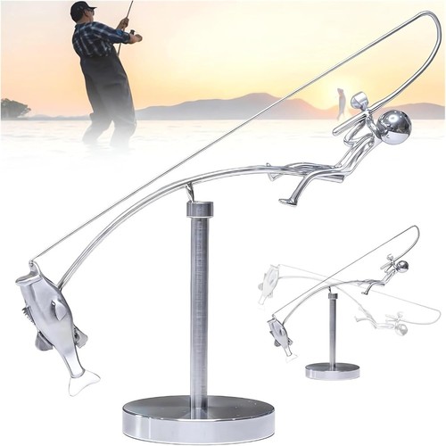 Desk ornament kinetic fishing - desk,