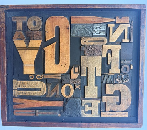 Vintage wooden letterpress - wooden,