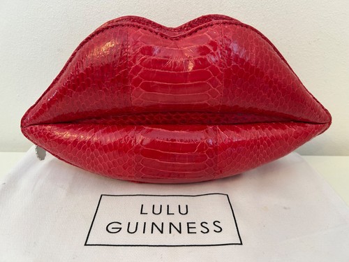 Lulu guinness red snakeskin - red,