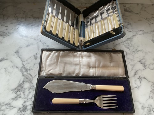 Vintage boxed set fish - boxed,