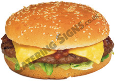 Cheeseburger Sticker - Cafe Restaurant decal catering burger van trailer sign