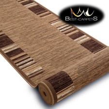 Modern HALL Runner Rugs 'ADAGIO' beige NON-slip Stairs Width 57-133cm extra long