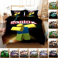 Roblox Boys' Bedding Set 2/3 PCS Quilt Duvet Cover Dorm Double Single King Size