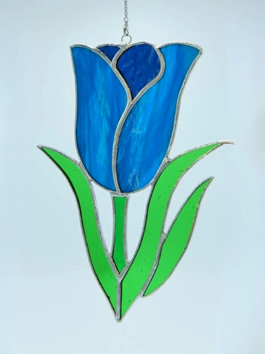 Tulip flower handmade stained - handmade,