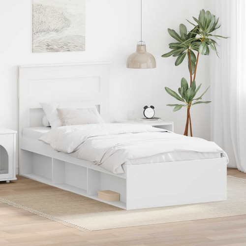 Bed frame white super - white, king