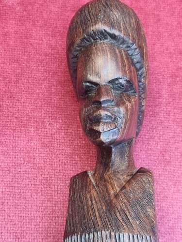 Vintage hand carved wooden - carved,