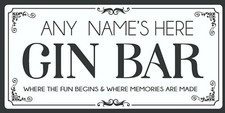 Gin bar metal - bar, sign