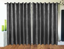 Crushed Velvet Eyelet Curtains